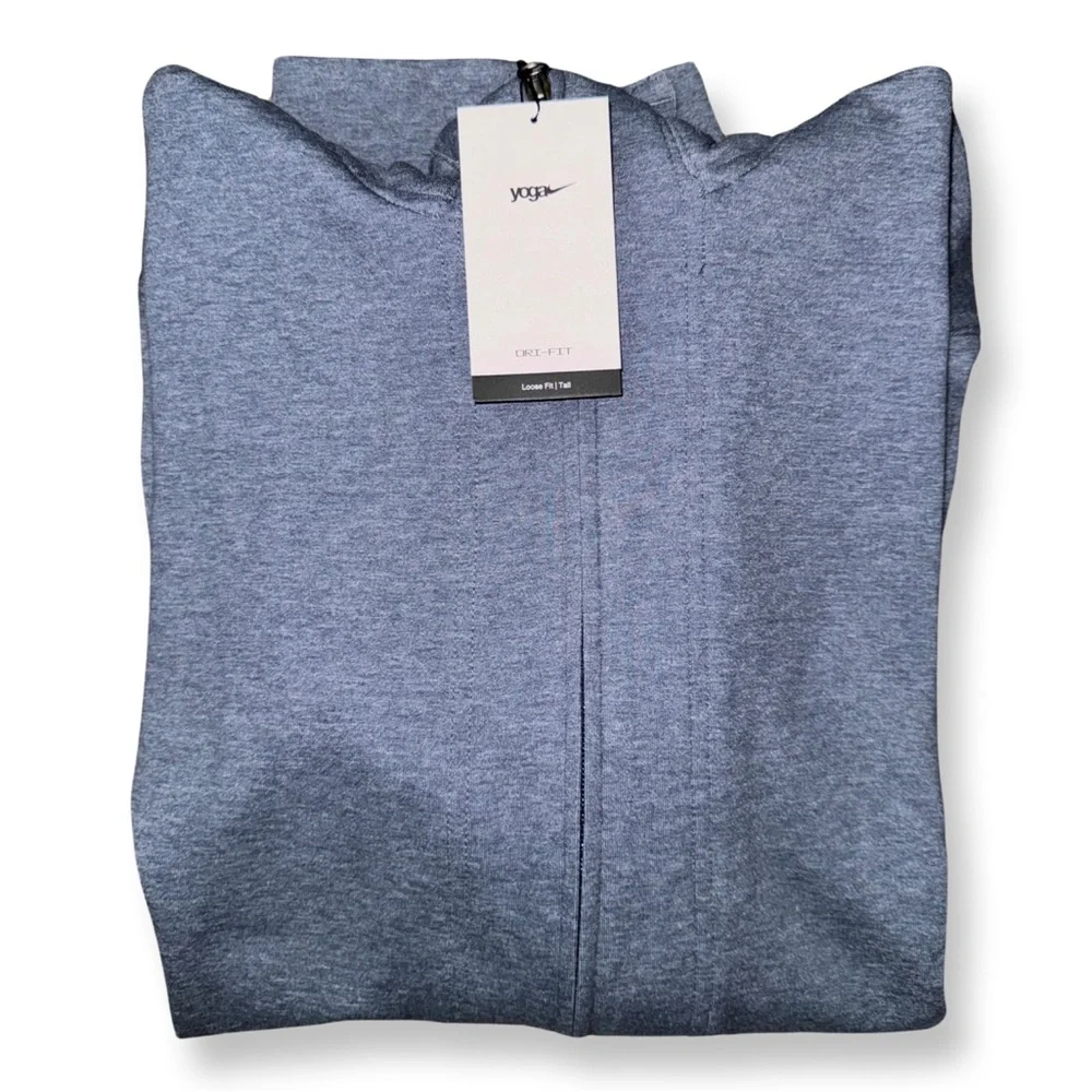 Nike Yoga DRI-Fit Restore Full Zip Fleece Hoodie in Blue DQ4876-410 - Picture 6 of 15